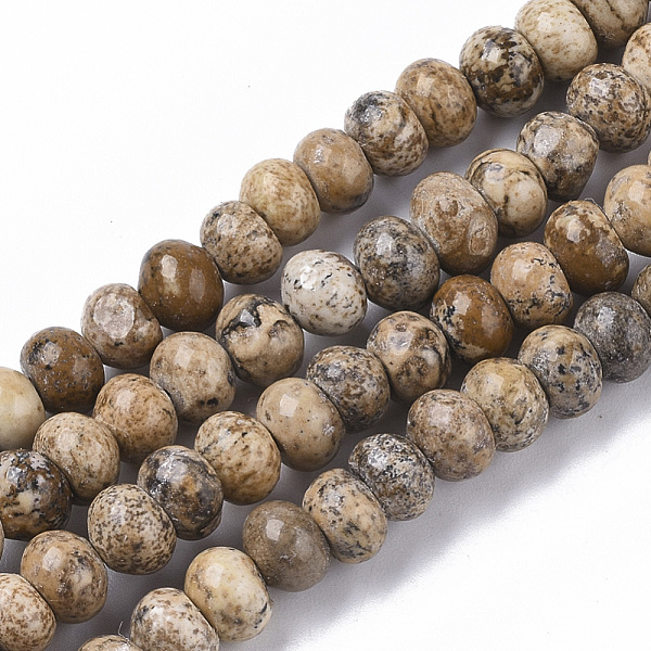 PandaHall Natural Picture Jasper Beads Strands, Rondelle, 6x3~4mm, Hole: 0.5mm, about 92~94pcs/strand, 15.74 inch(40cm) Picture Jasper...
PandaHall Natural Picture Jasper Beads Strands, Rondelle, 6x3~4mm, Hole: 0.5mm, about 92~94pcs/strand, 15.74 inch(40cm) Picture Jasper...