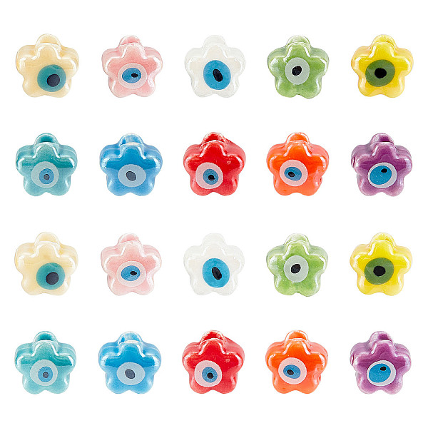 PandaHall arricraft 20 Pcs 10 Colors Evil Eye Ceramic Beads, Flower Shape Evil Eye Spacer Beads Handmade Evil Eye Porcelain Charms Beads for..., Multicolor
PandaHall arricraft 20 Pcs 10 Colors Evil Eye Ceramic Beads, Flower Shape Evil Eye Spacer Beads Handmade Evil Eye Porcelain Charms Beads for..., Multicolor