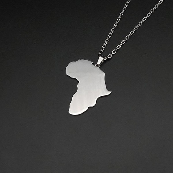PandaHall Stainless Steel Pendant Necklaces, Africa Map, Stainless Steel Color, 19.69 inch(50cm). Stainless Steel Map
PandaHall Stainless Steel Pendant Necklaces, Africa Map, Stainless Steel Color, 19.69 inch(50cm). Stainless Steel Map