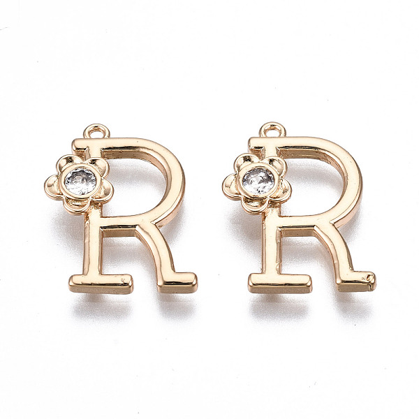PandaHall Brass Pendants, with Rhinestones, Alphabet, Golden, Letter.R, 18x13x2.5mm, Hole: 1mm Brass+Rhinestone Letter R
PandaHall Brass Pendants, with Rhinestones, Alphabet, Golden, Letter.R, 18x13x2.5mm, Hole: 1mm Brass+Rhinestone Letter R