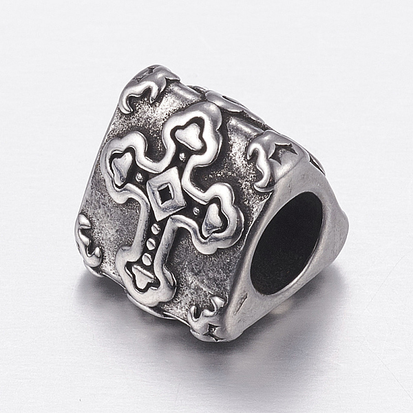 PandaHall 304 Stainless Steel European Beads, Large Hole Beads, Triangular Prism with Cross, Antique Silver, 11x11x11mm, Hole: 5mm 304...
PandaHall 304 Stainless Steel European Beads, Large Hole Beads, Triangular Prism with Cross, Antique Silver, 11x11x11mm, Hole: 5mm 304...