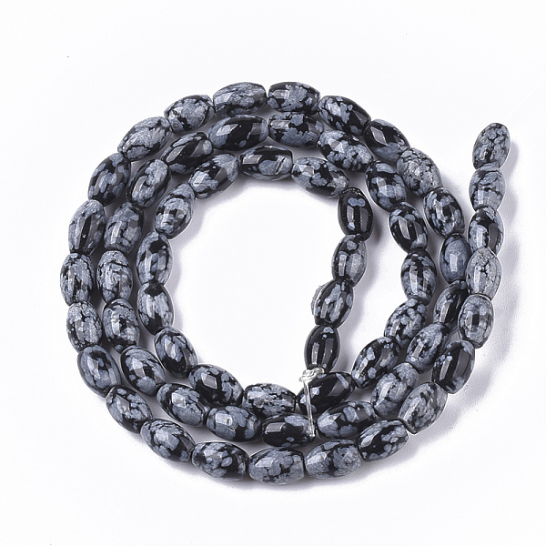 PandaHall Natural Snowflake Obsidian Beads Strands, Oval, 6~7x4.5mm, Hole: 0.8mm, about 61~64pcs/Strand, 15.75 inch(40 cm) Snowflake...
PandaHall Natural Snowflake Obsidian Beads Strands, Oval, 6~7x4.5mm, Hole: 0.8mm, about 61~64pcs/Strand, 15.75 inch(40 cm) Snowflake...
