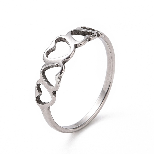 PandaHall 201 Stainless Steel Hollow Heart Finger Ring for Women, Stainless Steel Color, US Size 6 1/2(16.9mm) 201 Stainless Steel
PandaHall 201 Stainless Steel Hollow Heart Finger Ring for Women, Stainless Steel Color, US Size 6 1/2(16.9mm) 201 Stainless Steel