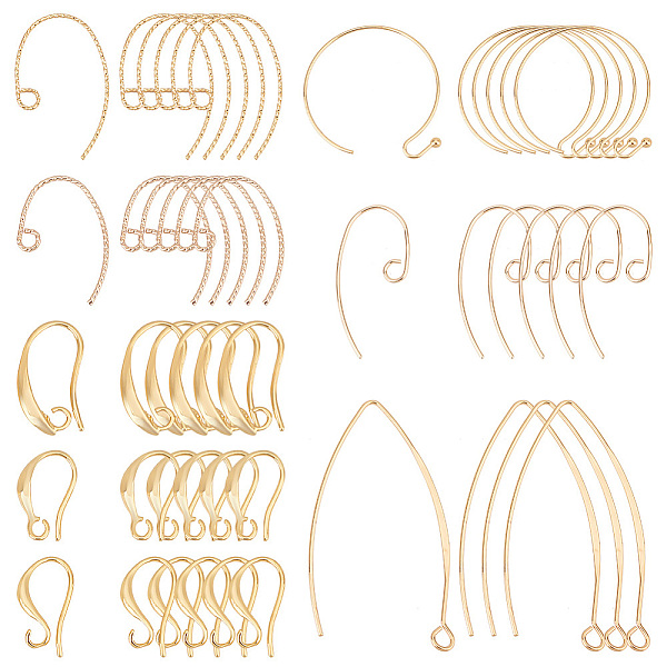 PandaHall PH 64PCS 18k Gold Plated Earring Hooks, 8 Style French Ear Wire Golden Fishhook Hoop with Loop Brass Earring Earring Findings for...
PandaHall PH 64PCS 18k Gold Plated Earring Hooks, 8 Style French Ear Wire Golden Fishhook Hoop with Loop Brass Earring Earring Findings for...