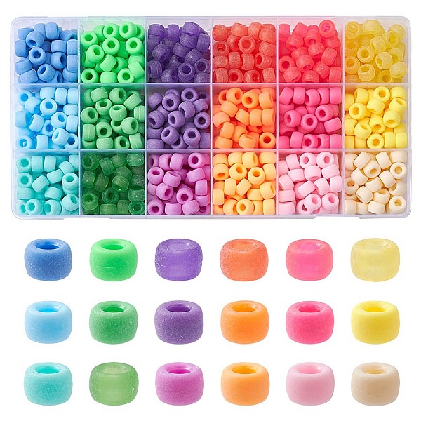 PandaHall 810Pcs 18 Style Opaque & Transparent Plastic Beads, Frosted, Barrel, Mixed Color, 9x6mm, Hole: 3.8mm, about 45pcs/style Plastic..., Multicolor
PandaHall 810Pcs 18 Style Opaque & Transparent Plastic Beads, Frosted, Barrel, Mixed Color, 9x6mm, Hole: 3.8mm, about 45pcs/style Plastic..., Multicolor