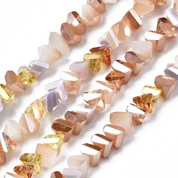PandaHall Electroplate Glass Beads Strands, Triangle, BurlyWood, 3.5x6x4.5mm, Hole: 1mm, about 100pcs/strand, 13.39''(34cm) Glass Triangle..., Orange
PandaHall Electroplate Glass Beads Strands, Triangle, BurlyWood, 3.5x6x4.5mm, Hole: 1mm, about 100pcs/strand, 13.39''(34cm) Glass Triangle..., Orange