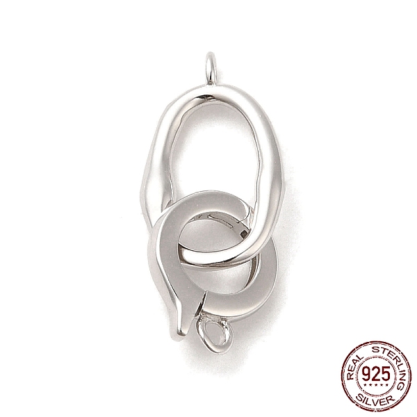 PandaHall Rhodium Plated 925 Sterling Silver Fold Over Clasps, Oval, with 925 Stamp, Real Platinum Plated, oval: 15x9x1.5mm, Hole: 1.2mm...
PandaHall Rhodium Plated 925 Sterling Silver Fold Over Clasps, Oval, with 925 Stamp, Real Platinum Plated, oval: 15x9x1.5mm, Hole: 1.2mm...