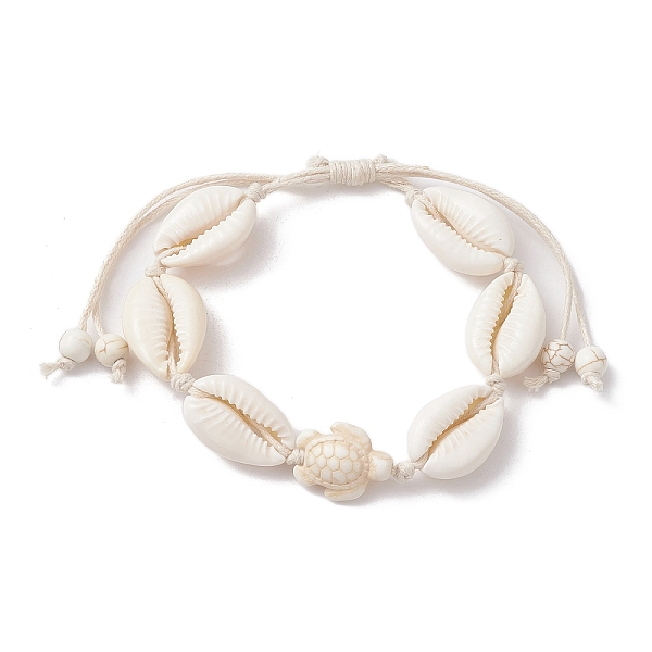 PandaHall Natural Shell & Synthetic Turquoise Tortoise Braided Bead Bracelets, White, Inner Diameter: 1-3/8~3-3/8 inch(3.5~8.5cm) Synthetic...
PandaHall Natural Shell & Synthetic Turquoise Tortoise Braided Bead Bracelets, White, Inner Diameter: 1-3/8~3-3/8 inch(3.5~8.5cm) Synthetic...