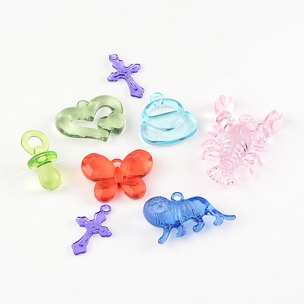 PandaHall Transparent Acrylic Pendants, Mixed Shapes, Mixed Color, about 7~35mm wide, 17~61mm long, 5~18mm thick, hole: 2~3mm Acrylic Mixed..., Multicolor
PandaHall Transparent Acrylic Pendants, Mixed Shapes, Mixed Color, about 7~35mm wide, 17~61mm long, 5~18mm thick, hole: 2~3mm Acrylic Mixed..., Multicolor