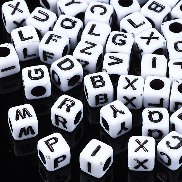 PandaHall Opaque Acrylic Beads, Cube with Alphabet, Random Mixed Letters, 6x6x6mm, Hole: 3mm, about 2995pcs/500g Acrylic Letter White
PandaHall Opaque Acrylic Beads, Cube with Alphabet, Random Mixed Letters, 6x6x6mm, Hole: 3mm, about 2995pcs/500g Acrylic Letter White