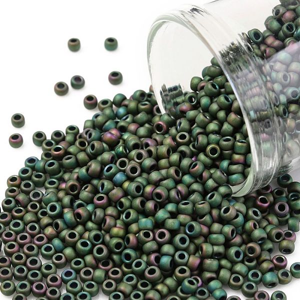 PandaHall TOHO Round Seed Beads, Japanese Seed Beads, (707) Matte Color Iris Peridot, 11/0, 2.2mm, Hole: 0.8mm, about 5555pcs/50g Glass..., Green
PandaHall TOHO Round Seed Beads, Japanese Seed Beads, (707) Matte Color Iris Peridot, 11/0, 2.2mm, Hole: 0.8mm, about 5555pcs/50g Glass..., Green