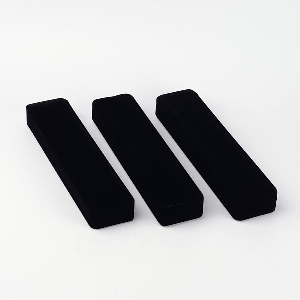 PandaHall Rectangle Velvet Necklace Boxes, Jewelry Boxes, Black, about 5.5cm wide, 24cm long, 2.8cm high Velvet Rectangle Black
PandaHall Rectangle Velvet Necklace Boxes, Jewelry Boxes, Black, about 5.5cm wide, 24cm long, 2.8cm high Velvet Rectangle Black