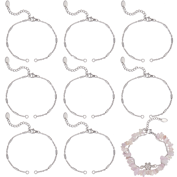 PandaHall Beebeecraft 15Pcs Handmade Vacuum Plating 304 Stainless Steel Bracelet Making, with Oval Charms Extender & Lobster Claw Clasps...
PandaHall Beebeecraft 15Pcs Handmade Vacuum Plating 304 Stainless Steel Bracelet Making, with Oval Charms Extender & Lobster Claw Clasps...