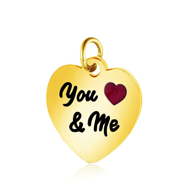 PandaHall 304 Stainless Steel Enamel Charms, with Jump Rings, Polished, Heart with You & Me, Golden, 12.5x12x1mm, Hole: 2.5mm Stainless...
PandaHall 304 Stainless Steel Enamel Charms, with Jump Rings, Polished, Heart with You & Me, Golden, 12.5x12x1mm, Hole: 2.5mm Stainless...
