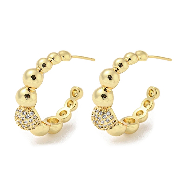 PandaHall Rack Plating Brass Micro Pave Cubic Zirconia Ring Stud Earrings, Round Beaded Half Hoop Earrings, Long-Lasting Plated, Lead Free &..., Clear
PandaHall Rack Plating Brass Micro Pave Cubic Zirconia Ring Stud Earrings, Round Beaded Half Hoop Earrings, Long-Lasting Plated, Lead Free &..., Clear