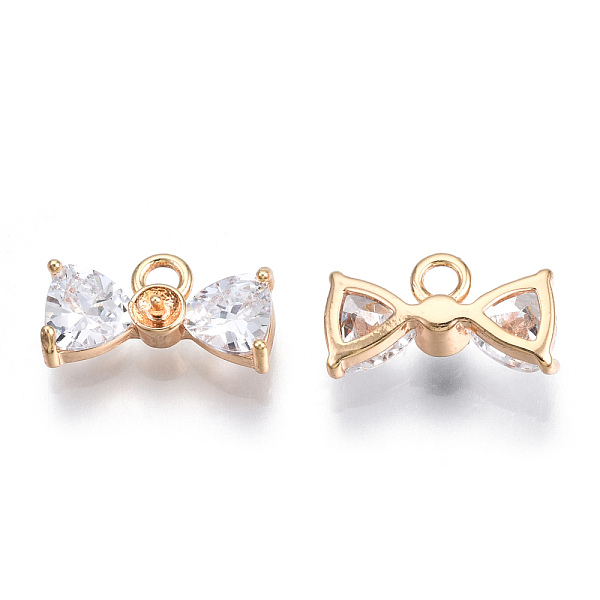 PandaHall Brass Micro Pave Clear Cubic Zirconia Peg Bails Pendants, Bowknot, Cadmium Free & Nickel Free & Lead Free, Real 18K Gold Plated...
PandaHall Brass Micro Pave Clear Cubic Zirconia Peg Bails Pendants, Bowknot, Cadmium Free & Nickel Free & Lead Free, Real 18K Gold Plated...