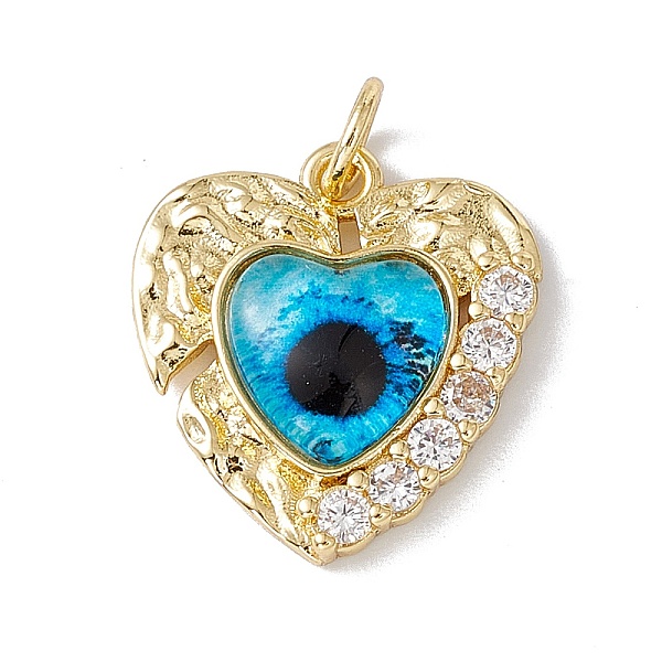 PandaHall Brass Micro Pave Clear Cubic Zirconia Pendants, with Resin and Jump Rings, Lead Free & Cadmium Free, Heart with Eye, Real 18K Gold...
PandaHall Brass Micro Pave Clear Cubic Zirconia Pendants, with Resin and Jump Rings, Lead Free & Cadmium Free, Heart with Eye, Real 18K Gold...