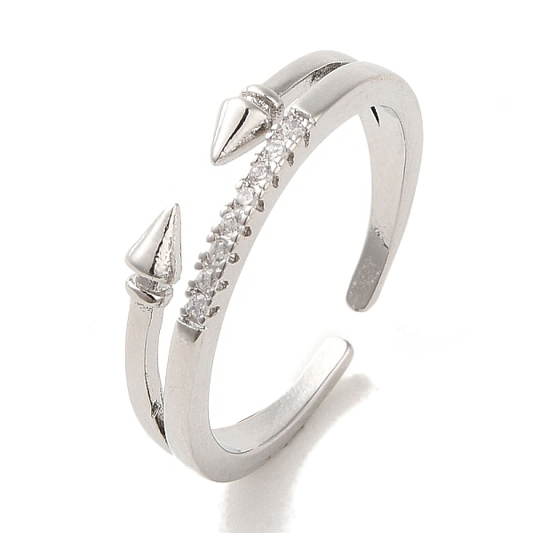 PandaHall Brass Micro Pave Cubic Zirconia Rings for Women, Long-Lasting Plated, Arrow, Platinum, Adjustable Brass+Cubic Zirconia Arrow Clear
PandaHall Brass Micro Pave Cubic Zirconia Rings for Women, Long-Lasting Plated, Arrow, Platinum, Adjustable Brass+Cubic Zirconia Arrow Clear