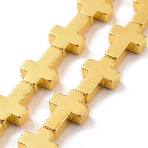 PandaHall Electroplated Non-magnetic Synthetic Hematite Beads Strands, Religion Cross, Golden Plated, 14x10x4mm, Hole: 1mm, about...
PandaHall Electroplated Non-magnetic Synthetic Hematite Beads Strands, Religion Cross, Golden Plated, 14x10x4mm, Hole: 1mm, about...