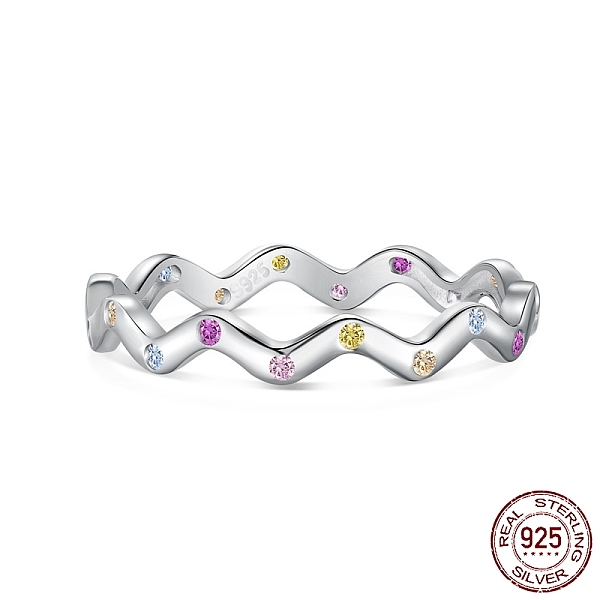 PandaHall Rhodium Plated 925 Sterling Silver Finger Rings, Stackable Ring, with Cubic Zirconia & 925 Stamp for Women, Wave Ring, Real...
PandaHall Rhodium Plated 925 Sterling Silver Finger Rings, Stackable Ring, with Cubic Zirconia & 925 Stamp for Women, Wave Ring, Real...