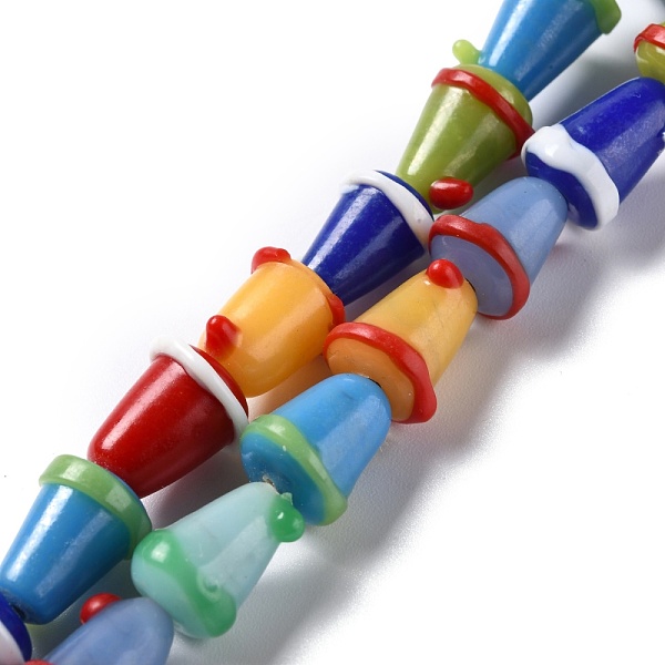 PandaHall Handmade Lampwork Beads, Bumpy, Reflective Cone, Mixed Color, 15~17x12~14mm, Hole: 1.4~1.8mm, about 20pcs/strand, 12.60 inch(32cm)..., Multicolor
PandaHall Handmade Lampwork Beads, Bumpy, Reflective Cone, Mixed Color, 15~17x12~14mm, Hole: 1.4~1.8mm, about 20pcs/strand, 12.60 inch(32cm)..., Multicolor