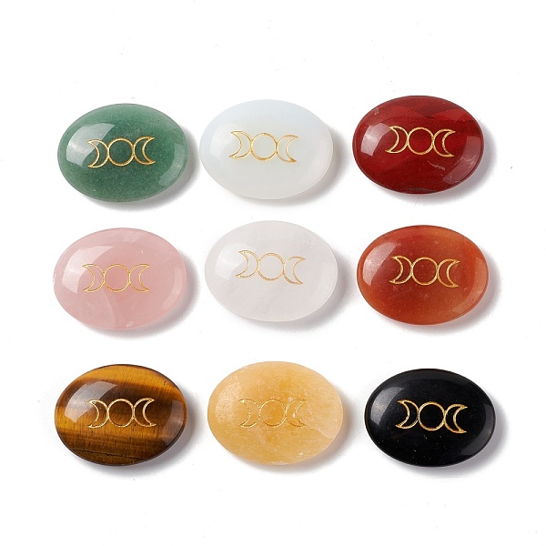 PandaHall Natural & Synthetic Mixed Gemstone Healing Massage Palm Stones, Pocket Worry Stone, for Anxiety Stress Relief Therapy, Oval with...
PandaHall Natural & Synthetic Mixed Gemstone Healing Massage Palm Stones, Pocket Worry Stone, for Anxiety Stress Relief Therapy, Oval with...