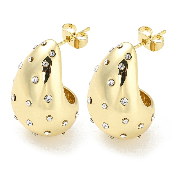 PandaHall Real 18K Gold Plated Brass Micro Pave Cubic Zirconia Stud Earrings, Teardrop, Clear, 26x16.5mm Cubic Zirconia Clear
PandaHall Real 18K Gold Plated Brass Micro Pave Cubic Zirconia Stud Earrings, Teardrop, Clear, 26x16.5mm Cubic Zirconia Clear