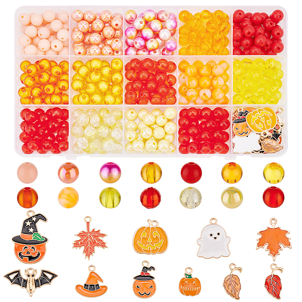 PandaHall Halloween Theme DIY Jewelry Making Findings Kits, Including Acrylic Beads, Alloy Enamel Pendants, Pumpkin & Ghost & Bat & Maple..., Orange
PandaHall Halloween Theme DIY Jewelry Making Findings Kits, Including Acrylic Beads, Alloy Enamel Pendants, Pumpkin & Ghost & Bat & Maple..., Orange