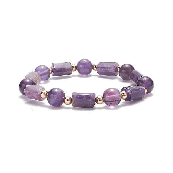 PandaHall Natural Amethyst Column & Round Stretch Bracelet for Women, Inner Diameter: 2 inch(5cm) Amethyst
PandaHall Natural Amethyst Column & Round Stretch Bracelet for Women, Inner Diameter: 2 inch(5cm) Amethyst