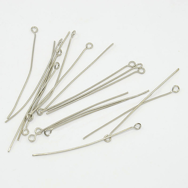 PandaHall Iron Eye Pin, Cadmium Free & Lead Free, Platinum, 45x0.7mm, Hole: 2mm, about 6000pcs/1000g Iron
PandaHall Iron Eye Pin, Cadmium Free & Lead Free, Platinum, 45x0.7mm, Hole: 2mm, about 6000pcs/1000g Iron