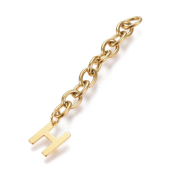PandaHall 304 Stainless Steel Chain Extender, with Cable Chain and Letter Charms, Golden, Letter.H, 67.5mm, Link: 8x6x1.3mm, Letter H...
PandaHall 304 Stainless Steel Chain Extender, with Cable Chain and Letter Charms, Golden, Letter.H, 67.5mm, Link: 8x6x1.3mm, Letter H...