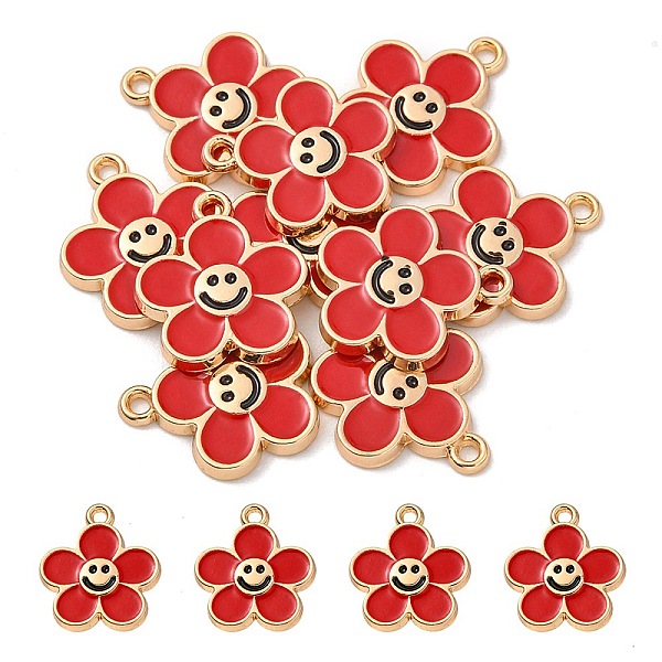 PandaHall Alloy Enamel Pendants, Golden, Flower with Smiling Face Charm, Red, 15x14x2mm, Hole: 1.4mm Alloy+Enamel Flower Red
PandaHall Alloy Enamel Pendants, Golden, Flower with Smiling Face Charm, Red, 15x14x2mm, Hole: 1.4mm Alloy+Enamel Flower Red