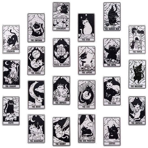 PandaHall 22Pcs 22 Style Tarot Theme Printed Acrylic Pendants, Rectangle Charms with Cat, Black, 39x24x2.5mm, Hole: 1.8mm, 1pc/style Acrylic...
PandaHall 22Pcs 22 Style Tarot Theme Printed Acrylic Pendants, Rectangle Charms with Cat, Black, 39x24x2.5mm, Hole: 1.8mm, 1pc/style Acrylic...