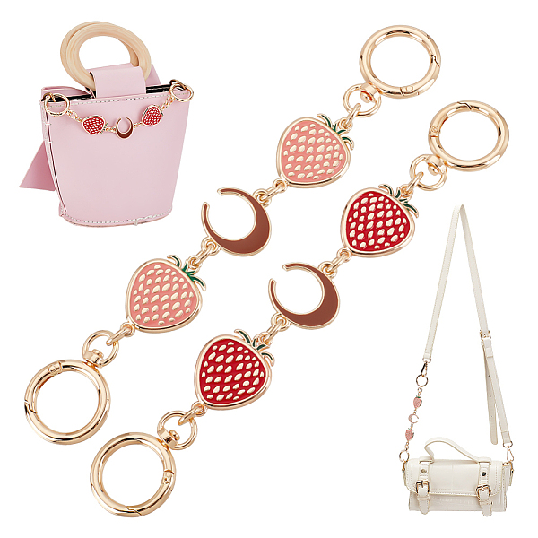 PandaHall Olycraft 2Pcs 2 Colors Alloy Enamel Strawberry & Moon Link Bag Strap Extenders Sets, with Spring Gate Ring, Mixed Color, 19cm..., Multicolor
PandaHall Olycraft 2Pcs 2 Colors Alloy Enamel Strawberry & Moon Link Bag Strap Extenders Sets, with Spring Gate Ring, Mixed Color, 19cm..., Multicolor