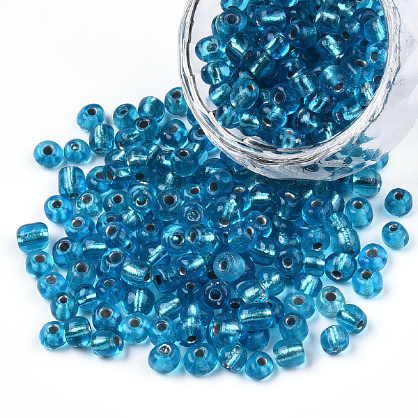 PandaHall 6/0 Glass Seed Beads, Silver Lined Round Hole, Round, Steel Blue, 4mm, Hole: 1.5mm, about 6639 pcs/pound Glass Blue
PandaHall 6/0 Glass Seed Beads, Silver Lined Round Hole, Round, Steel Blue, 4mm, Hole: 1.5mm, about 6639 pcs/pound Glass Blue