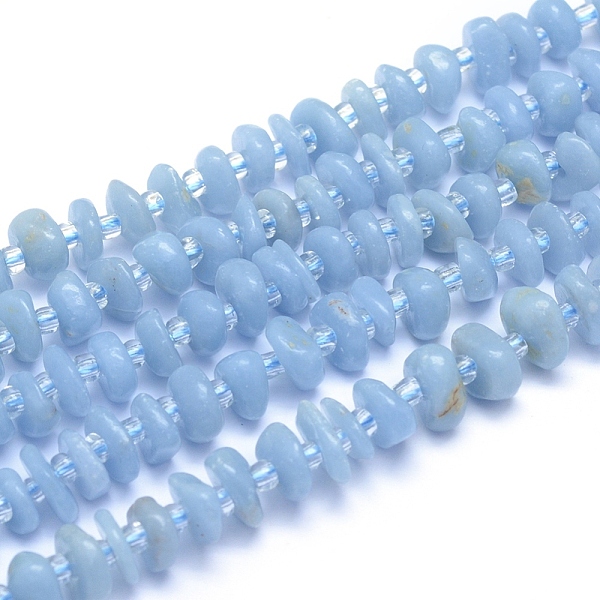 PandaHall Natural Ang Beads Strands, Anhydrite Beads, Nuggets, 7~8x3~4.5mm, Hole: 1mm, about 69pcs/strand, 15.55 inch(39.5cm) Angelite...
PandaHall Natural Ang Beads Strands, Anhydrite Beads, Nuggets, 7~8x3~4.5mm, Hole: 1mm, about 69pcs/strand, 15.55 inch(39.5cm) Angelite...