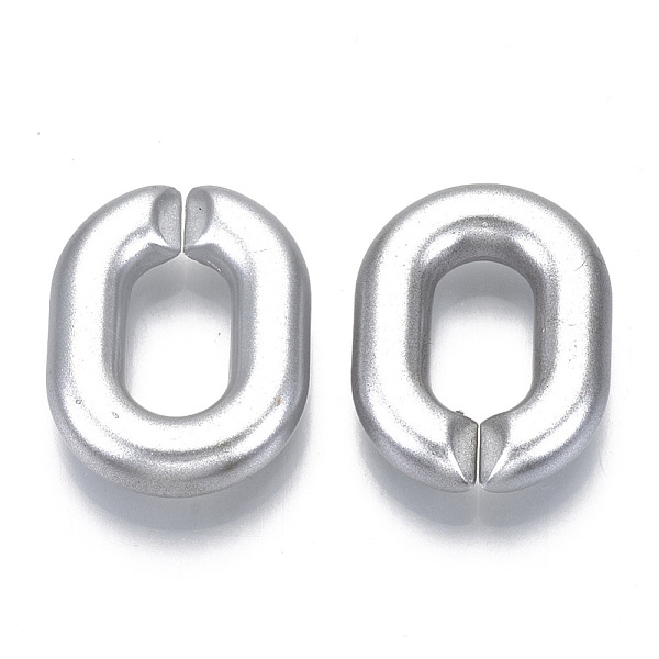 PandaHall Opaque Spray Painted Acrylic Linking Rings, Quick Link Connectors, for Jewelry Cable Chains Making, Oval, Silver, 24x18x5mm, Inner...
PandaHall Opaque Spray Painted Acrylic Linking Rings, Quick Link Connectors, for Jewelry Cable Chains Making, Oval, Silver, 24x18x5mm, Inner...