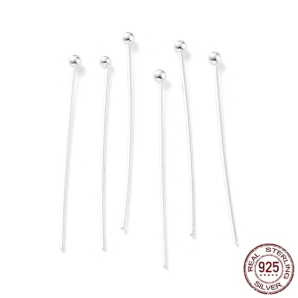 PandaHall 925 Sterling Silver Ball Head Pins, Silver, 24 Gauge, 20x0.5mm, Head: 1.5mm Sterling Silver
PandaHall 925 Sterling Silver Ball Head Pins, Silver, 24 Gauge, 20x0.5mm, Head: 1.5mm Sterling Silver