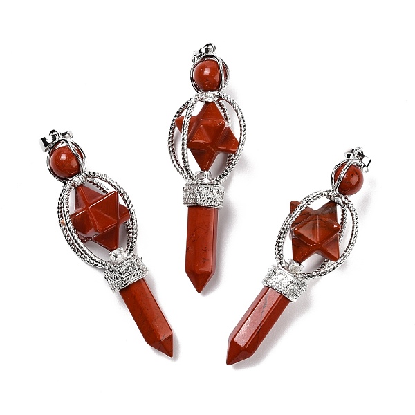 PandaHall Natural Red Jasper Big Pendants, Eco-Friendly Brass Finding, Platinum, Cadmium Free & Lead Free, Sceptre, 61x24mm, Hole: 7x4.5mm...
PandaHall Natural Red Jasper Big Pendants, Eco-Friendly Brass Finding, Platinum, Cadmium Free & Lead Free, Sceptre, 61x24mm, Hole: 7x4.5mm...