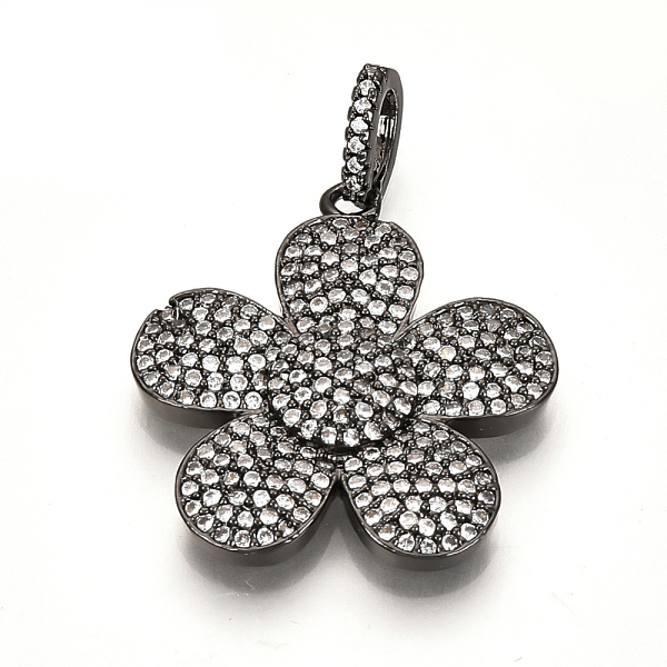 PandaHall Brass Micro Pave Cubic Zirconia Pendants, Flower, Clear, Gunmetal, 28x25x4mm, Hole: 3x6mm Brass+Cubic Zirconia Flower Clear
PandaHall Brass Micro Pave Cubic Zirconia Pendants, Flower, Clear, Gunmetal, 28x25x4mm, Hole: 3x6mm Brass+Cubic Zirconia Flower Clear