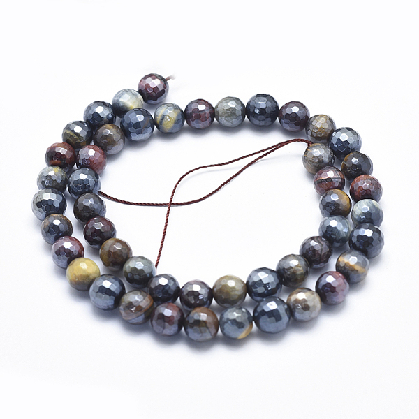 PandaHall Electroplate Natural Tiger Eye Beads Strands, Faceted, Round, 8mm, Hole: 1mm, about 48pcs/strand, 15.5 inch Tiger Eye Round
PandaHall Electroplate Natural Tiger Eye Beads Strands, Faceted, Round, 8mm, Hole: 1mm, about 48pcs/strand, 15.5 inch Tiger Eye Round