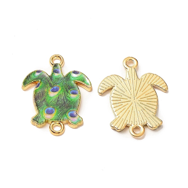 PandaHall Printed Alloy Connector Charms, Sea Turtle Links, Cadmium Free & Nickel Free & Lead Free, Golden, Green, 23.3~23.4x17.8~18x1.6mm...
PandaHall Printed Alloy Connector Charms, Sea Turtle Links, Cadmium Free & Nickel Free & Lead Free, Golden, Green, 23.3~23.4x17.8~18x1.6mm...