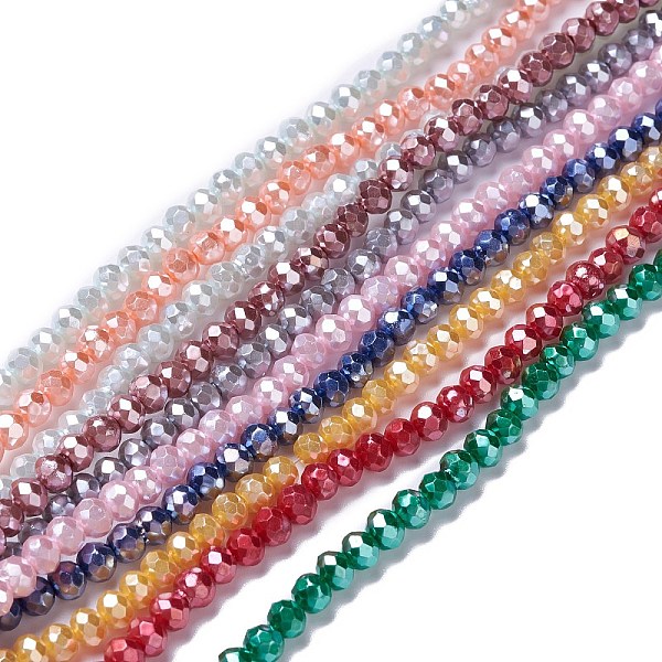 PandaHall Opaque Glass Beads Strands, Faceted, Rondelle, Mixed Color, 4x3mm, Hole: 0.6mm, about 221pcs/strand, 31.89''(81cm) Glass Rondelle..., Multicolor
PandaHall Opaque Glass Beads Strands, Faceted, Rondelle, Mixed Color, 4x3mm, Hole: 0.6mm, about 221pcs/strand, 31.89''(81cm) Glass Rondelle..., Multicolor