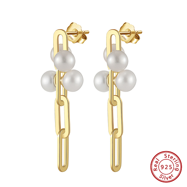 PandaHall 925 Sterling Silver Oval Dangle Stud Earrings, with Natural Pearl, with S925 Stamp, Real 14K Gold Plated, 39x10.5mm Pearl Oval..., White
PandaHall 925 Sterling Silver Oval Dangle Stud Earrings, with Natural Pearl, with S925 Stamp, Real 14K Gold Plated, 39x10.5mm Pearl Oval..., White