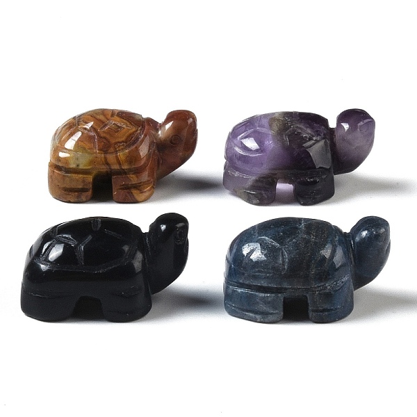 PandaHall Natural Mixed Gemstone Carved Turtle Figurines, for Home Office Desktop Feng Shui Ornament, 29.5x19.5~21x15mm Mixed Stone Turtle
PandaHall Natural Mixed Gemstone Carved Turtle Figurines, for Home Office Desktop Feng Shui Ornament, 29.5x19.5~21x15mm Mixed Stone Turtle