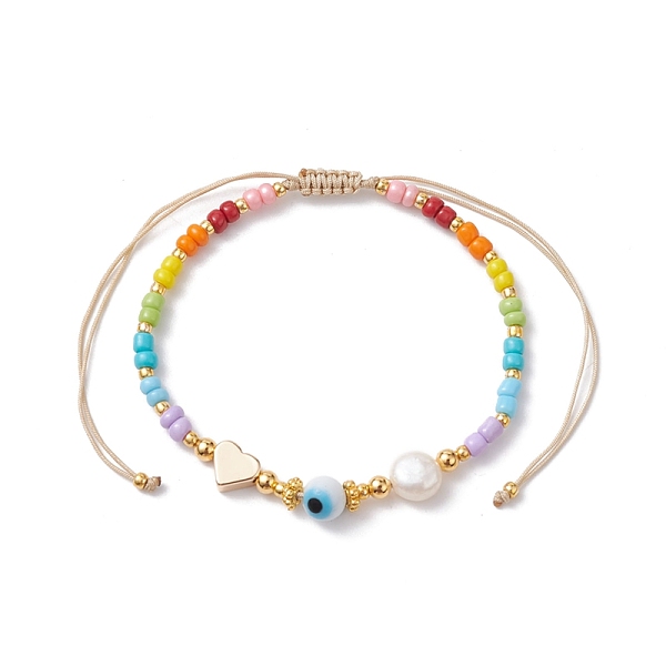 PandaHall Colorful Glass Seed & Brass Braided Bead Bracelet, Star, Inner Diameter: 1-7/8~3-1/4 inch(4.8~8.4cm) Glass Star
PandaHall Colorful Glass Seed & Brass Braided Bead Bracelet, Star, Inner Diameter: 1-7/8~3-1/4 inch(4.8~8.4cm) Glass Star