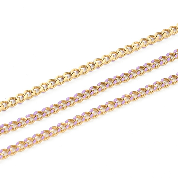 PandaHall Handmade 304 Stainless Steel Enamel Curb Chains,Golden, with Spool, Unwelded, Long-Lasting Plated, Oval, Lilac, 5x4x1.5mm, , 32.8..., Purple
PandaHall Handmade 304 Stainless Steel Enamel Curb Chains,Golden, with Spool, Unwelded, Long-Lasting Plated, Oval, Lilac, 5x4x1.5mm, , 32.8..., Purple
