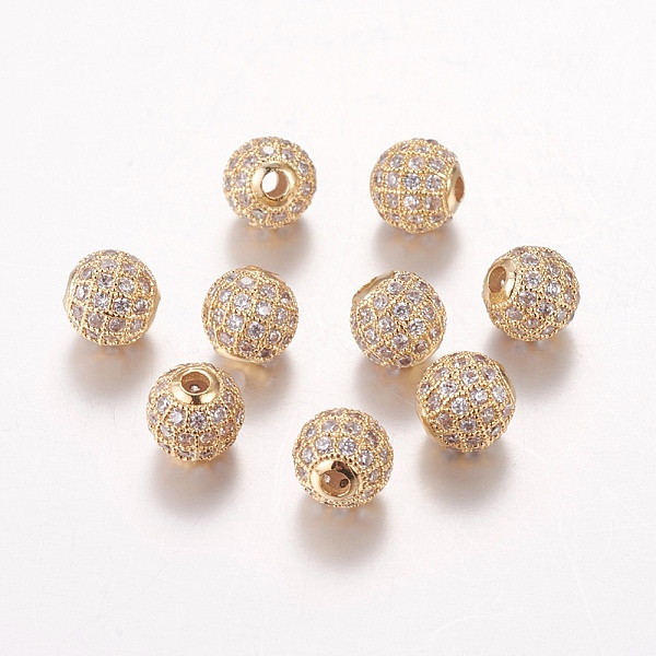 PandaHall Brass Cubic Zirconia Beads, Round, Golden, 8mm, Hole: 1.5mm Brass+Cubic Zirconia Round
PandaHall Brass Cubic Zirconia Beads, Round, Golden, 8mm, Hole: 1.5mm Brass+Cubic Zirconia Round