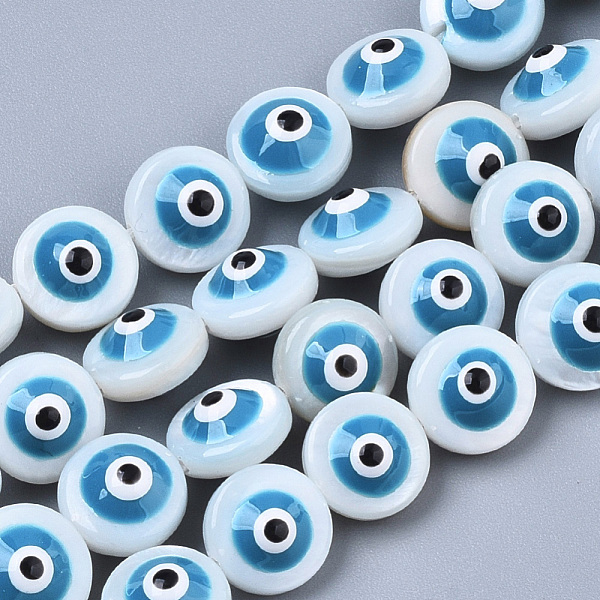 PandaHall Natural Freshwater Shell Beads, Enamelled Sequins, Flat Round with Evil Eye, Cornflower Blue, 8x6mm, Hole: 0.8~1mm Freshwater...
PandaHall Natural Freshwater Shell Beads, Enamelled Sequins, Flat Round with Evil Eye, Cornflower Blue, 8x6mm, Hole: 0.8~1mm Freshwater...