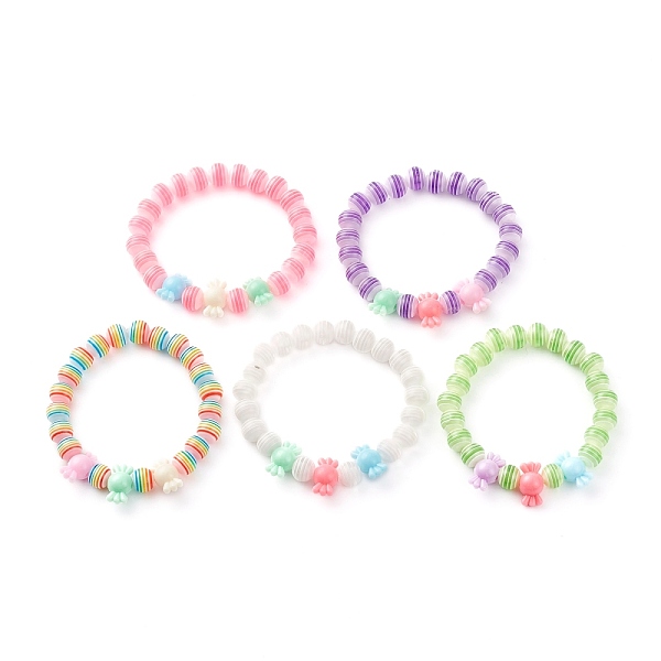 PandaHall Stretch Kids Bracelets, with Opaque Candy Solid Color Acrylic & Transparent Stripe Resin Beads, Mixed Color, Inner Diameter: 1-3/4..., Multicolor
PandaHall Stretch Kids Bracelets, with Opaque Candy Solid Color Acrylic & Transparent Stripe Resin Beads, Mixed Color, Inner Diameter: 1-3/4..., Multicolor